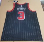 3 Maillot Giddey Chicago Bulls Noir avec bande