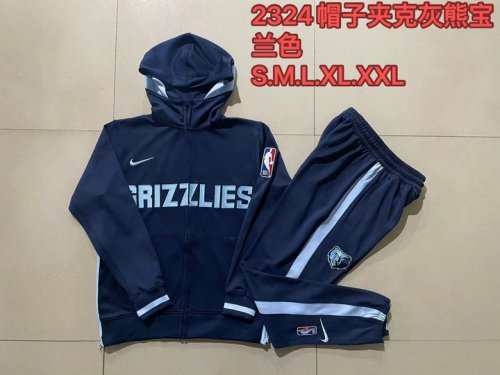 2024-25 Ensemble Grizzlies Survêtement Veste à Capuche Pantalon Jogging