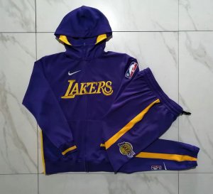 2024-25 Ensemble Los Angeles Lakers Survêtement Veste à Capuche Pantalon Jogging