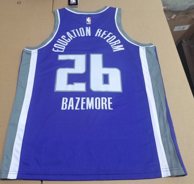 26 Maillot Bazemore Education Reform Sacramento Kings Violet