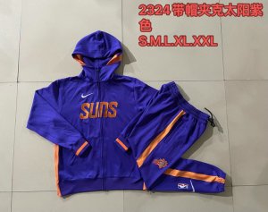 2024-25 Ensemble Phoenix Suns Survêtement Veste à Capuche Pantalon Jogging