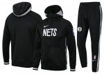 2024-25 Ensemble Brooklyn Nets Survêtement Veste à Capuche Pantalon Jogging