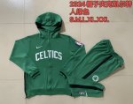 2024-25 Ensemble Boston Celtics Survêtement Veste à Capuche Pantalon Jogging